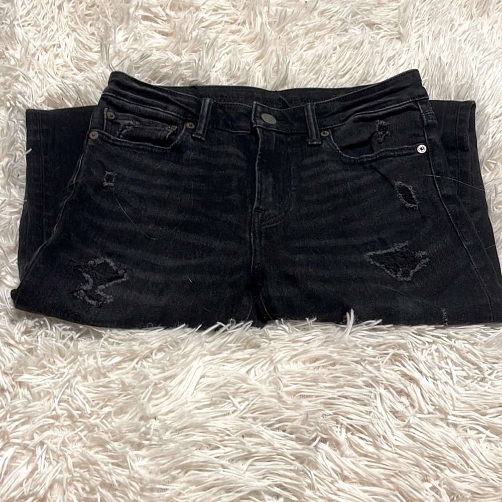 Black ripped jeans